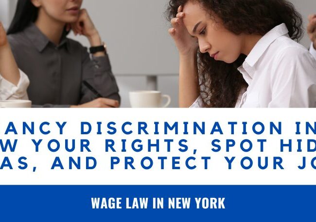 Facing pregnancy discrimination at work in NYC? Learn how to spot hidden bias, understand your legal rights, and protect your job. Sanders Law Group can help. Pregnancy Discrimination NYC Employment Law Workplace Discrimination Women’s Workplace Rights Pregnancy Rights NYC Employment Lawyer NYC Maternity Rights Workplace Retaliation Reasonable Accommodations