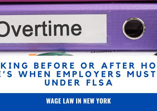 Off-the-clock work laws Pre-shift work pay FLSA unpaid wages Working before clock-in pay Unpaid overtime rights Wage and hour violations Employee rights FLSA Working before clock-in or after clock-out? Learn your rights under FLSA, including pre-shift pay, unpaid overtime, and off-the-clock work laws. Sanders Law Group can help.
