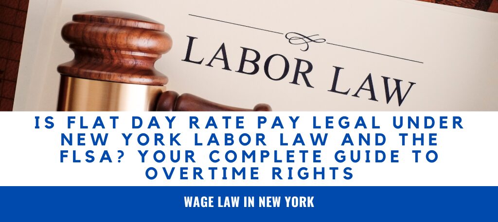Learn whether flat day rate pay is legal under New York Labor Law and the FLSA. Discover overtime rights, unpaid wage claims, employee misclassification issues, and how workers can recover compensation for overtime violations. Flat Day Rate Pay Day Rate Overtime Laws New York Labor Law Overtime FLSA Overtime Requirements Unpaid Overtime Claims Day Rate Employee Rights Employee Misclassification