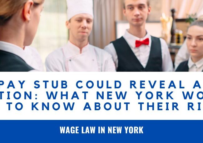 New York employee pay stub rights New York pay stub requirements New York Labor Law 195 New York wage statement requirements employee rights to pay stubs in New York incorrect pay stub New York New York overtime pay stub Learn about New York employee pay stub rights, wage statement requirements, overtime information, payroll records, and what to do when your pay stub is incorrect.