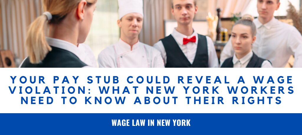 New York employee pay stub rights New York pay stub requirements New York Labor Law 195 New York wage statement requirements employee rights to pay stubs in New York incorrect pay stub New York New York overtime pay stub Learn about New York employee pay stub rights, wage statement requirements, overtime information, payroll records, and what to do when your pay stub is incorrect.